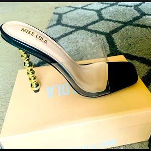 Beautiful clear heeled sandals